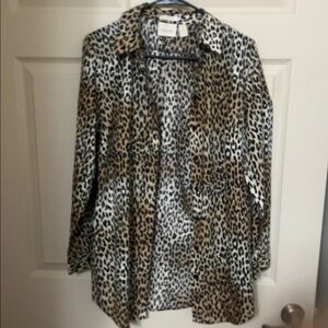 Chico's Animal Print Button Down Shirt